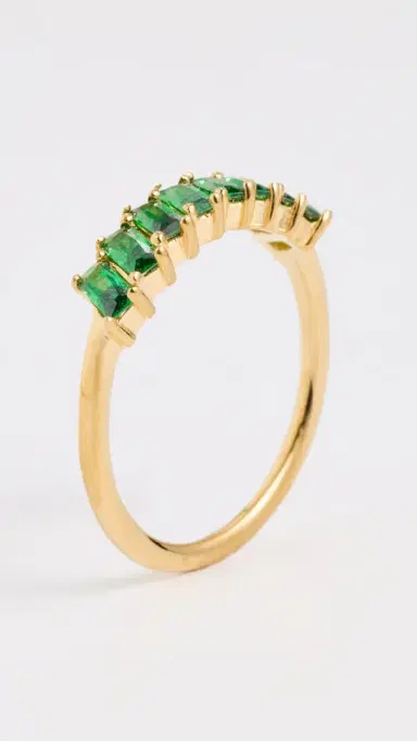 Gwen Beloti Emerald Cut Baguette Ring Gold | Thumbnail 5
