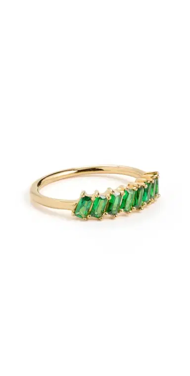 Gwen Beloti Emerald Cut Baguette Ring Gold | Thumbnail 1