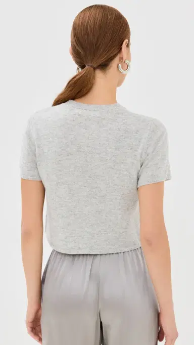 Sablyn Charleston Cashmere Short Sleeve Sweater Foggy | Thumbnail 3