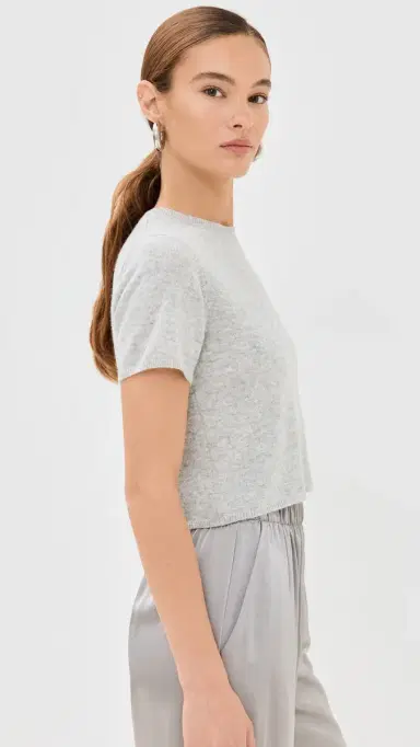 Sablyn Charleston Cashmere Short Sleeve Sweater Foggy | Thumbnail 4