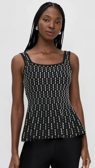 Staud Ellen Top Black Geo XS | Thumbnail 2 Staud Ellen Top Black Geo XS | Thumbnail 2