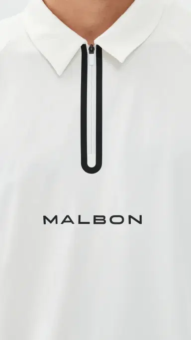 Malbon Performance Zip Raglan Polo White S | Thumbnail 6 Malbon Performance Zip Raglan Polo White S | Thumbnail 6