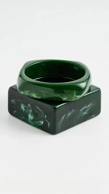 Shashi Jacques Verde Bangle Set Verde One Size | Thumbnail 2