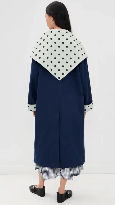 Lisa Says Gah Olson Trench Coat Mint Chip Dot | Thumbnail 3