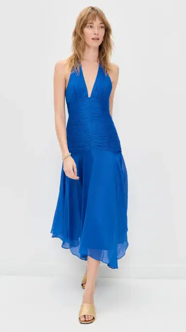 AMUR Lirielle Halter Dress Cobalt | Thumbnail 2 AMUR Lirielle Halter Dress Cobalt | Thumbnail 2