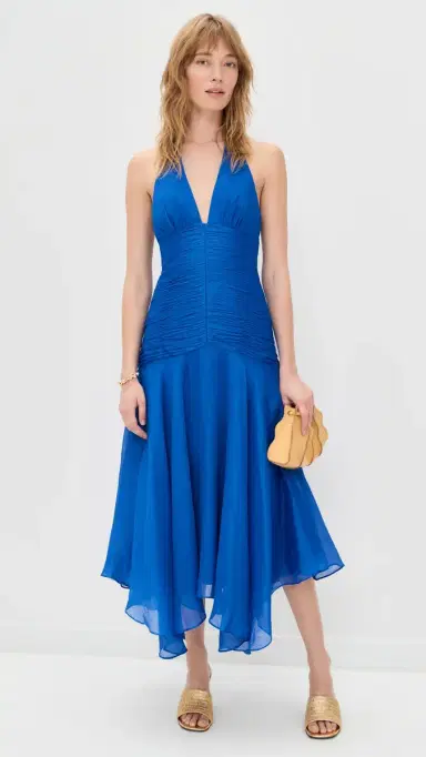 AMUR Lirielle Halter Dress Cobalt | Thumbnail 5 AMUR Lirielle Halter Dress Cobalt | Thumbnail 5