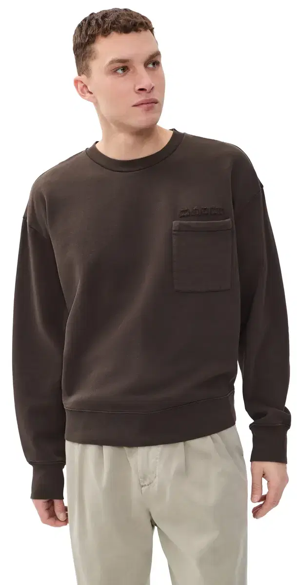 Cotton Sweatshirt with  Patches Cacao