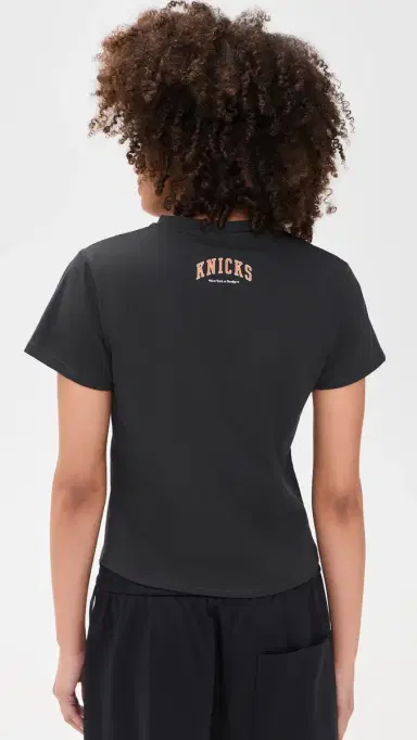 New York or Nowhere Knicks Mascot Baby Tee Black | Thumbnail 3