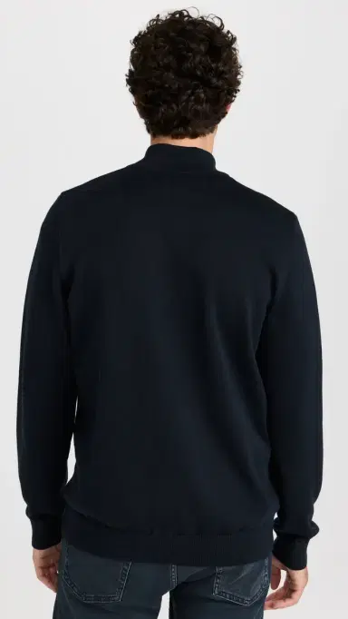 Barbour Cotton Half Zip Sweater Navy | Thumbnail 3 Barbour Cotton Half Zip Sweater Navy | Thumbnail 3
