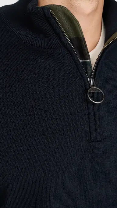 Barbour Cotton Half Zip Sweater Navy | Thumbnail 6 Barbour Cotton Half Zip Sweater Navy | Thumbnail 6