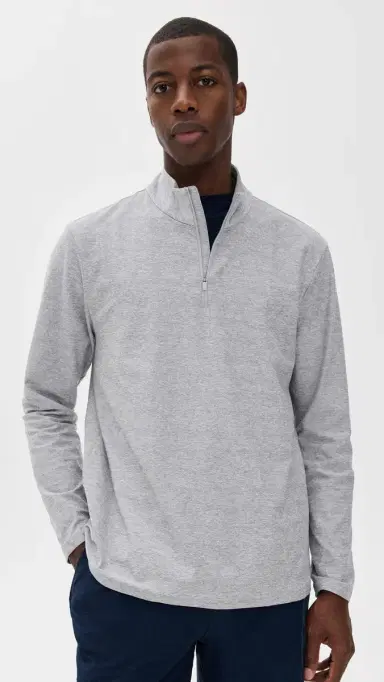 Beyond Yoga Spacedye Terrain Mens Quarter Zip Pullover ilver Mist | Thumbnail 2