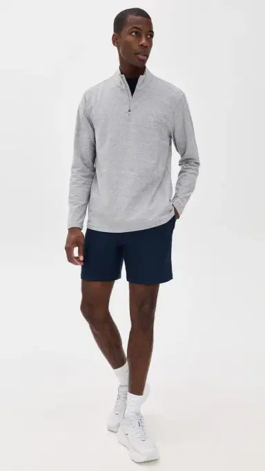 Beyond Yoga Spacedye Terrain Mens Quarter Zip Pullover ilver Mist | Thumbnail 5