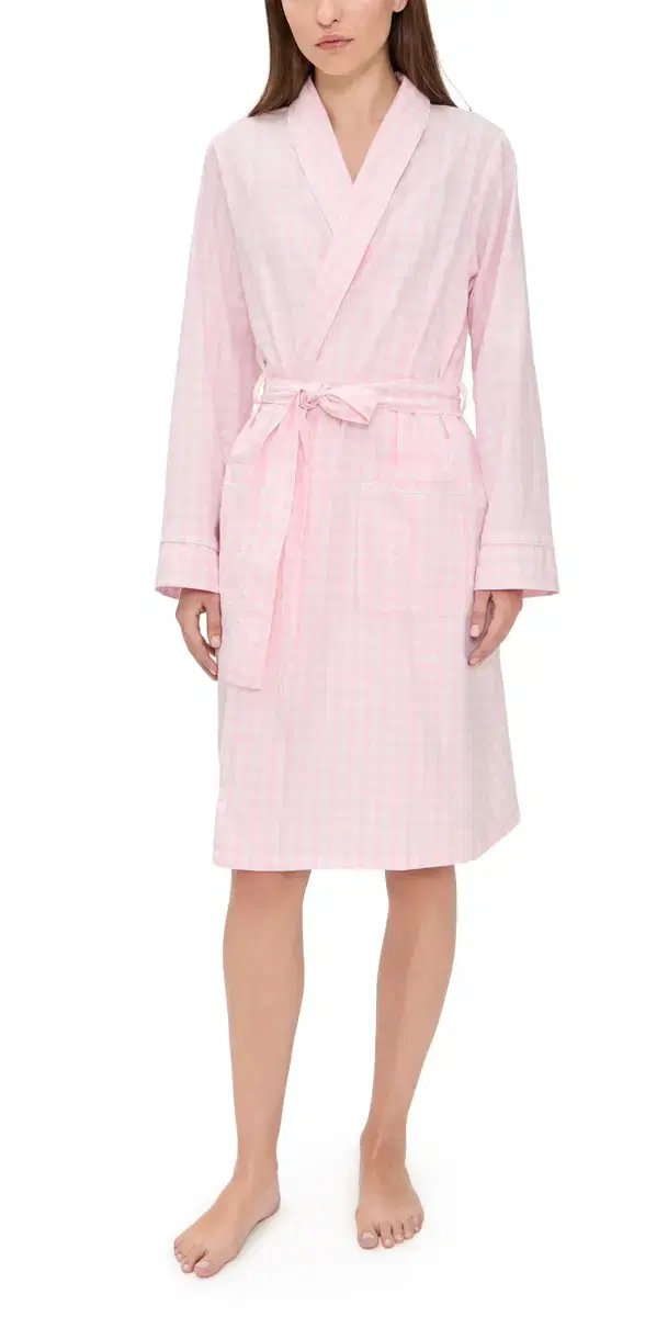 Gingham Robe Pink
