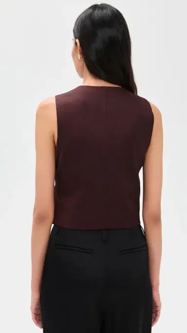 LE BOP Simone Satin Vest Mahogany 2 | Thumbnail 3 LE BOP Simone Satin Vest Mahogany 2 | Thumbnail 3