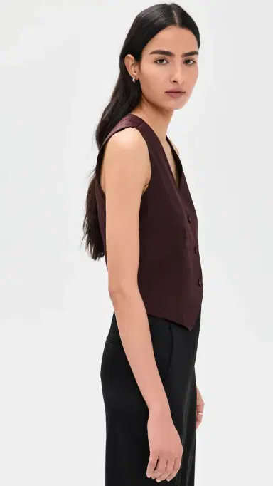 LE BOP Simone Satin Vest Mahogany 2 | Thumbnail 4 LE BOP Simone Satin Vest Mahogany 2 | Thumbnail 4