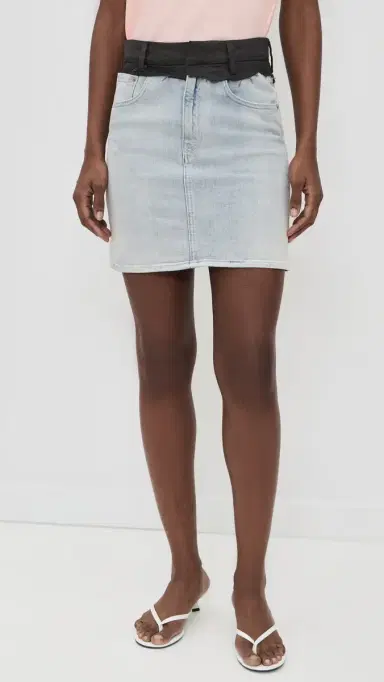MM6 MAISON MARGIELA Mini Denim Skirt Light Blue 40 | Thumbnail 2