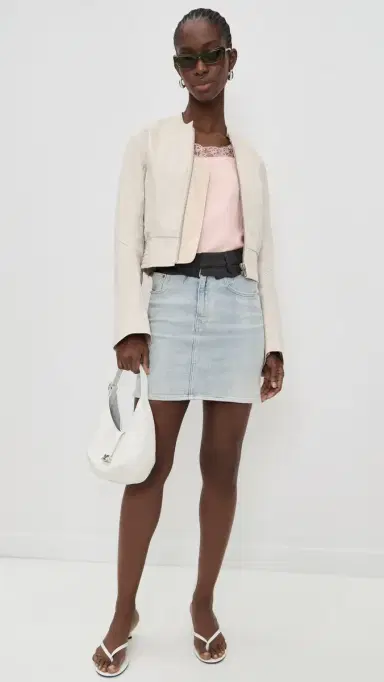 MM6 MAISON MARGIELA Mini Denim Skirt Light Blue 40 | Thumbnail 5