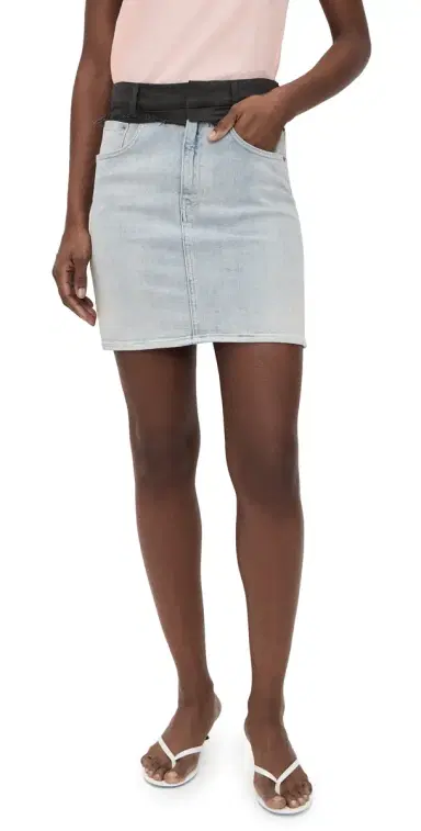 MM6 MAISON MARGIELA Mini Denim Skirt Light Blue 40 | Thumbnail 1