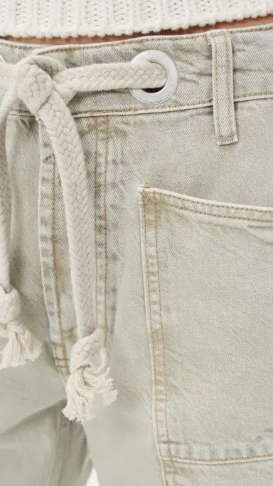 Free People Moxie Low Slung Pull On Barrel Jeans Jetty 30 | Thumbnail 6