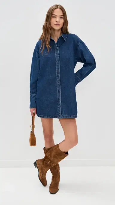 Lioness Denim Dress Dark Denim | Thumbnail 5 Lioness Denim Dress Dark Denim | Thumbnail 5