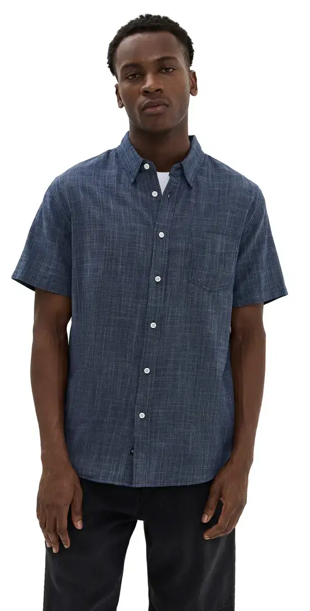 Fairfax hirt Navy Etch