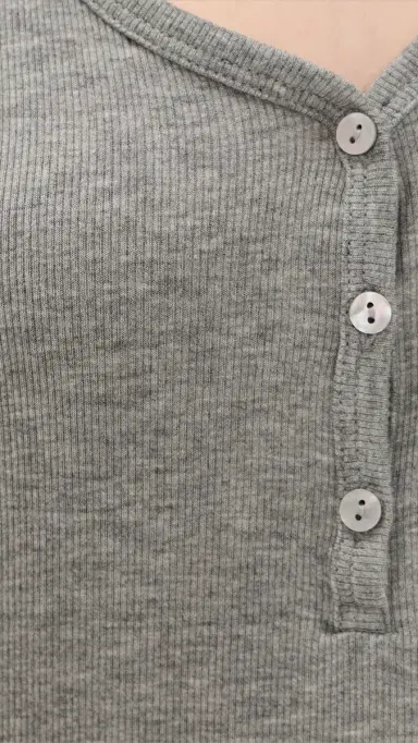 Eberjey Dream Rib V Neck Tank Dark Heather Grey | Thumbnail 6