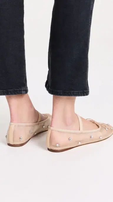 Loeffler Randall Leonie Soft Ballet Flats Caramel/Clear 7 | Thumbnail 4