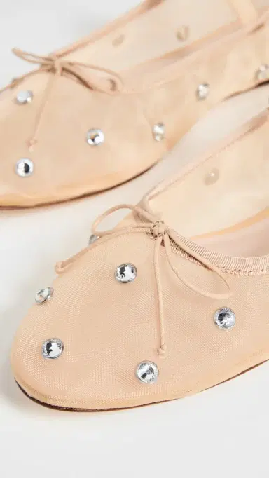 Loeffler Randall Leonie Soft Ballet Flats Caramel/Clear 7 | Thumbnail 6