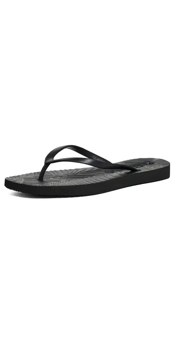 SLEEPERS Tapered Flip Flops Black