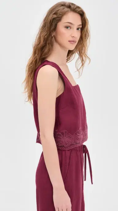 RAILS Akira Tank Berry Hibiscus Embroidery | Thumbnail 4