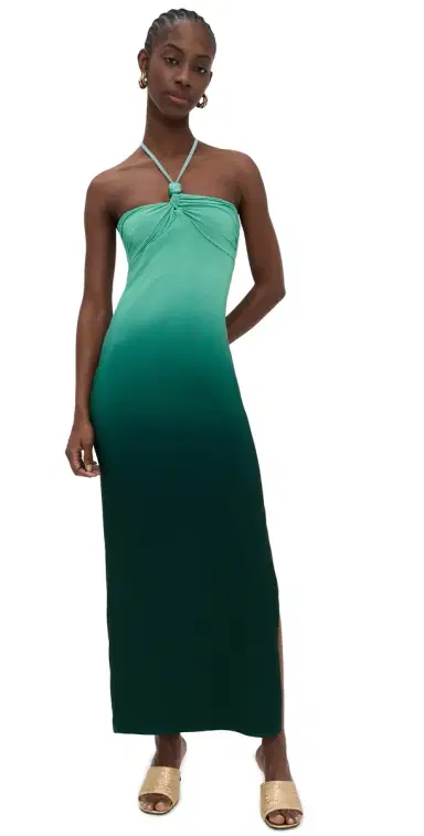 BAOBAB Bari Maxi Dress Green agoon | Thumbnail 1