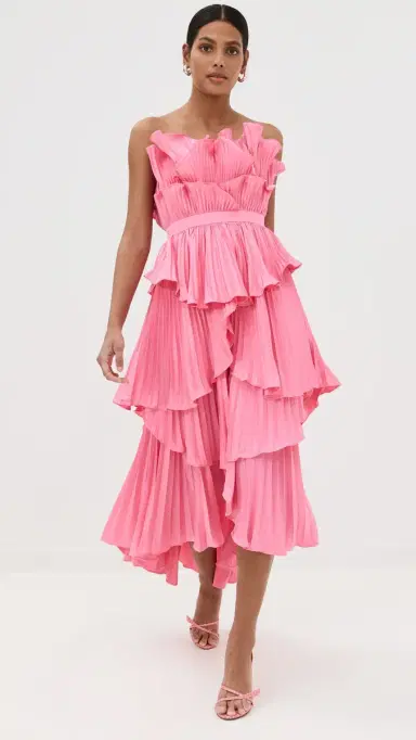 Amur Judah Scallop Pleated Dress | Thumbnail 2 Amur Judah Scallop Pleated Dress | Thumbnail 2