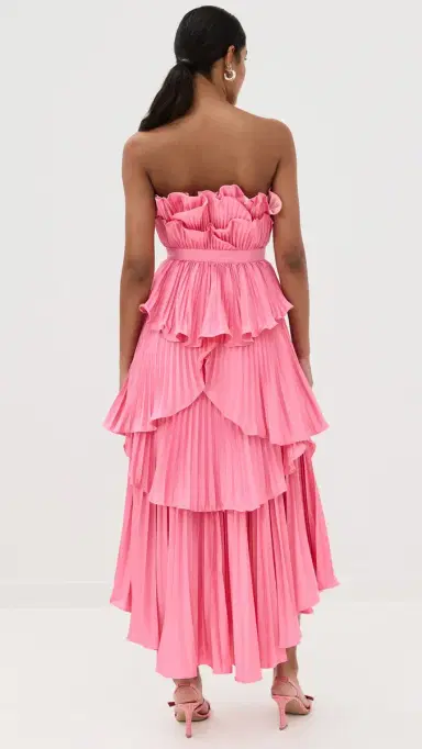 Amur Judah Scallop Pleated Dress Calla Lily 2 | Thumbnail 3