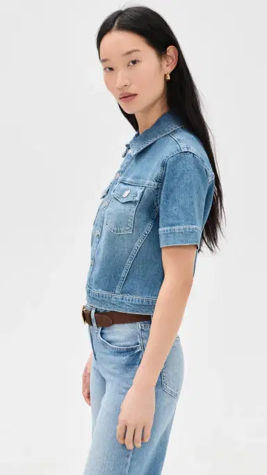 L'Agence Kirstie Short Sleeve Cropped Jacket Calabasas | Thumbnail 4 L'Agence Kirstie Short Sleeve Cropped Jacket Calabasas | Thumbnail 4