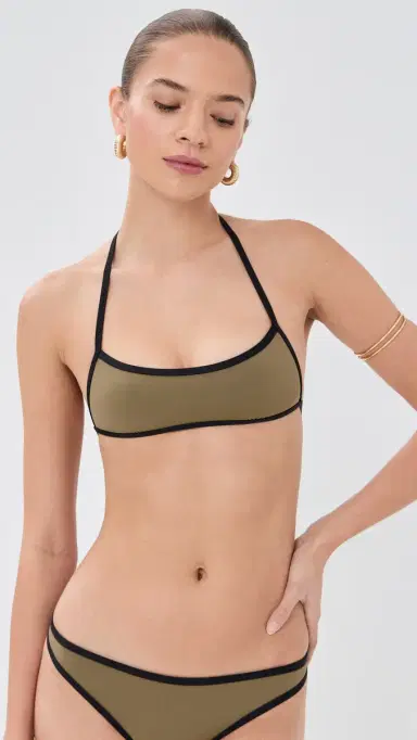 STAUD Koko Bikini Top Thyme/Black | Thumbnail 2