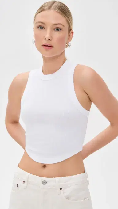 Vitamin A Daybreak Essential Crop Tank White | Thumbnail 2 Vitamin A Daybreak Essential Crop Tank White | Thumbnail 2