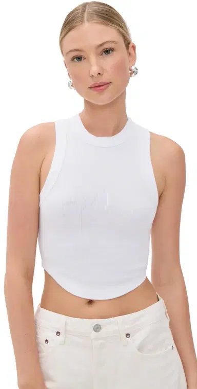 Vitamin A Daybreak Essential Crop Tank White | Thumbnail 1 Vitamin A Daybreak Essential Crop Tank White | Thumbnail 1