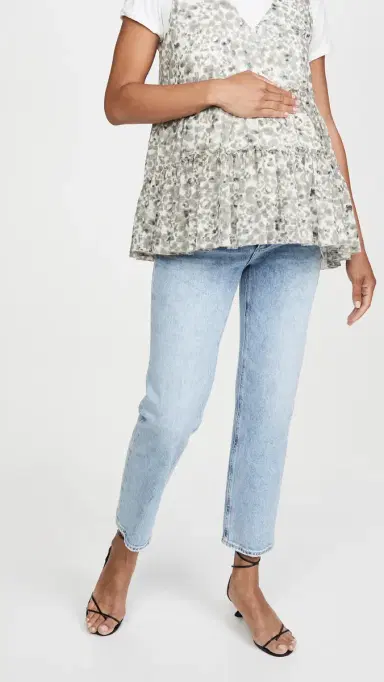 PAIGE Noella Straight Maternity Jeans Liza 29 | Thumbnail 2