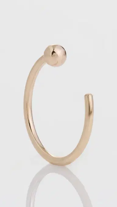 Zoë Chicco 14k Gold Ball Huggie Hoop Single Earring Yellow Gold One Size | Thumbnail 2 Zoë Chicco 14k Gold Ball Huggie Hoop Single Earring Yellow Gold One Size | Thumbnail 2