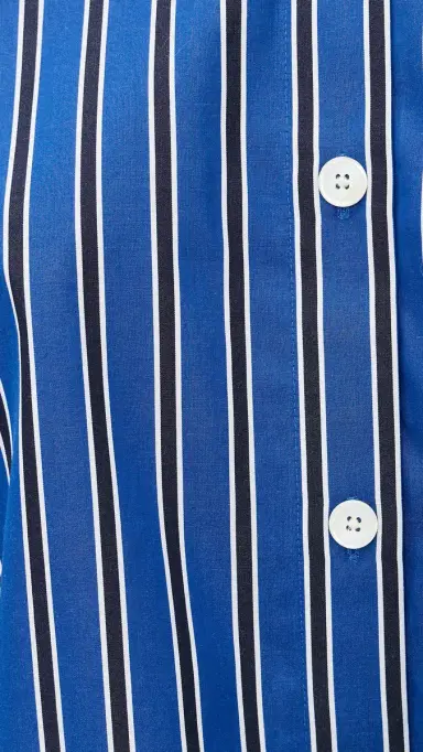 Madewell traight Hem hirt In Poplin Riviera Coast tripe | Thumbnail 6