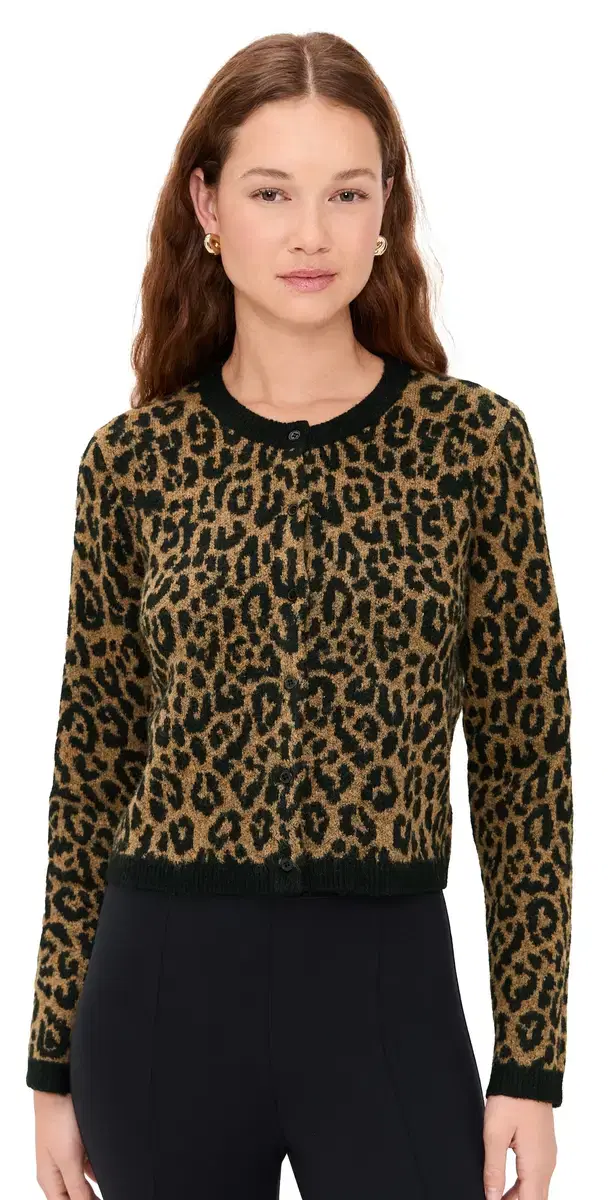 LE BOP Cheetah Cardigan Camel Cheetah