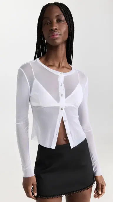 Only Hearts Tulle Cardigan White P/S | Thumbnail 2