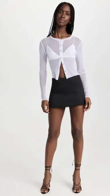 Only Hearts Tulle Cardigan White P/S | Thumbnail 5