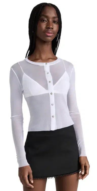 Only Hearts Tulle Cardigan White P/S | Thumbnail 1