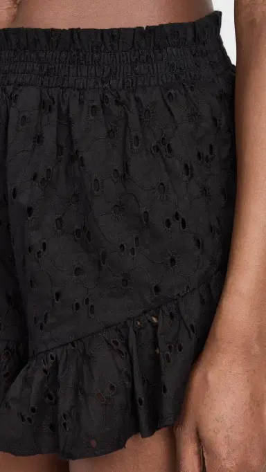 Playa Lucila Ruffle Coverup horts Black | Thumbnail 6