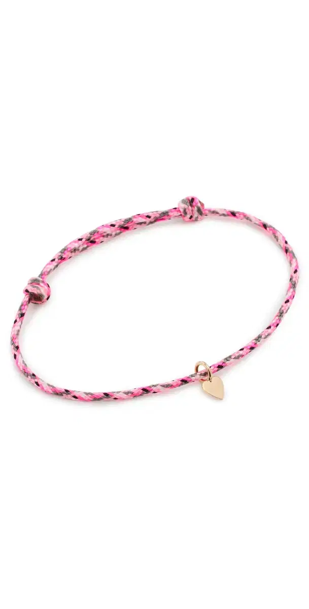 Zoe Chicco 14k Midi Bitty Heart Paracord Bracelet 14k Yellow Gold One Size