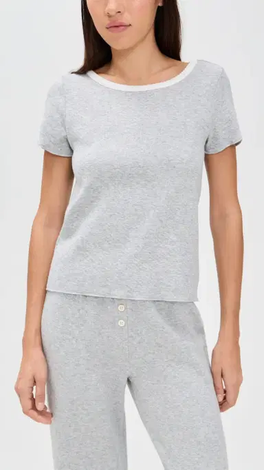 Cozyland by Morgan Lane Baby Jean Tee Heather Grey L | Thumbnail 2 Cozyland by Morgan Lane Baby Jean Tee Heather Grey L | Thumbnail 2