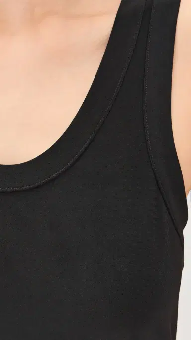 Norma Kamali Racer Tee Mini Dress Black | Thumbnail 6 Norma Kamali Racer Tee Mini Dress Black | Thumbnail 6
