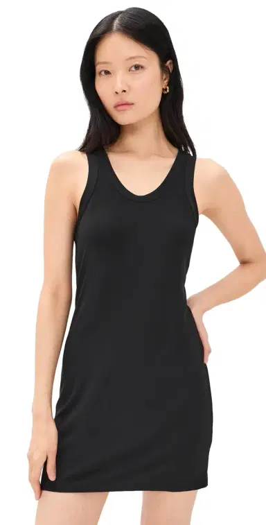 Norma Kamali Racer Tee Mini Dress Black | Thumbnail 1 Norma Kamali Racer Tee Mini Dress Black | Thumbnail 1