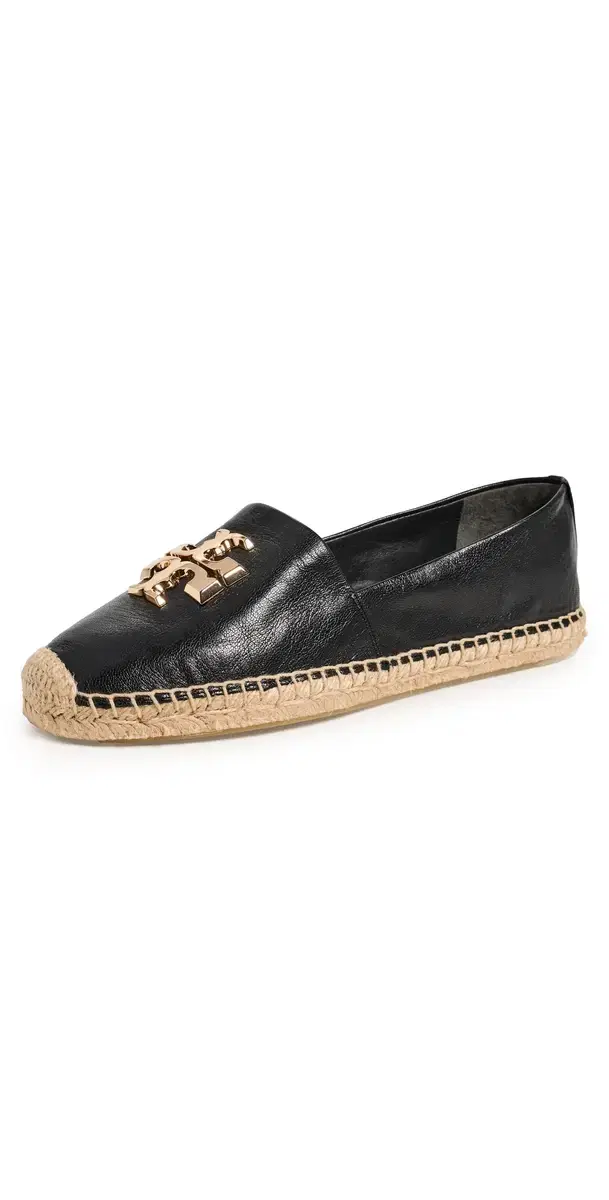 Tory Burch Eleanor Espadrilles Perfect Black / Gold